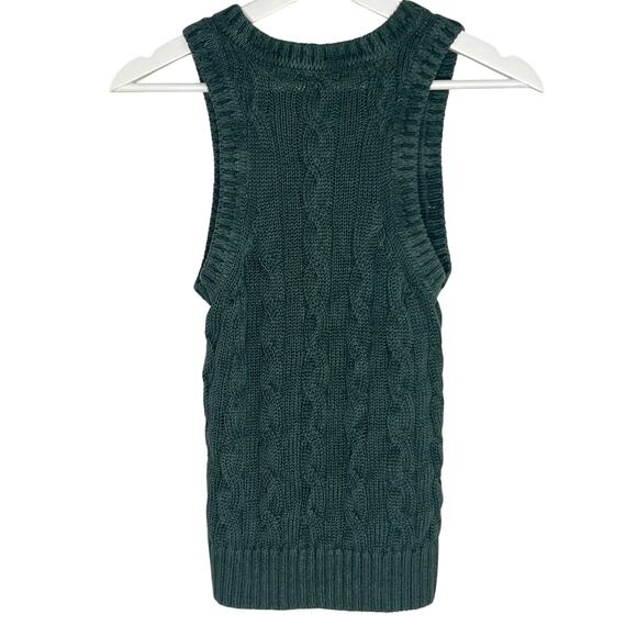 Veronica Beard Jerrel Sleeveless Cable Knit Sweater Tank Green Women's Size XS - Picture 6 of 7